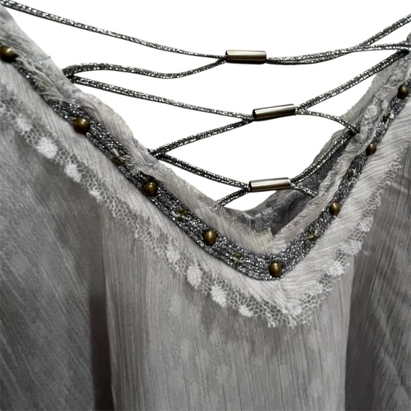 Free People Gray Camisole with Lace Accents - Picture 3 of 7